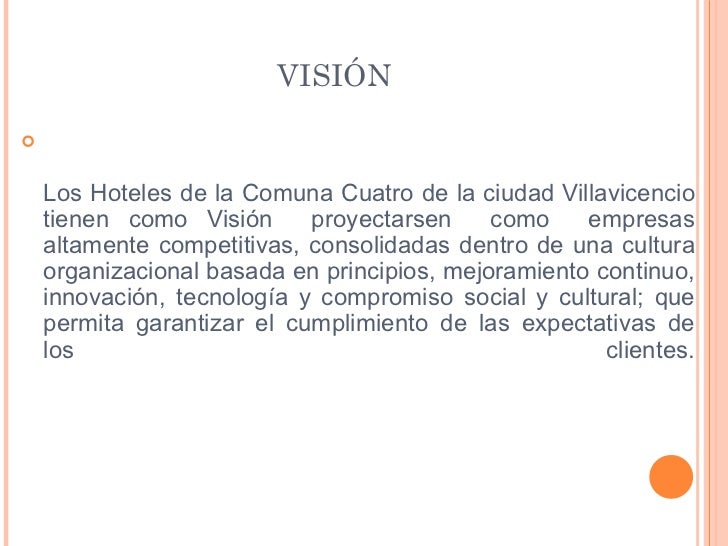 Proyecto de Investigacíón Hoteles de la Comuna 4 de Villavicencio