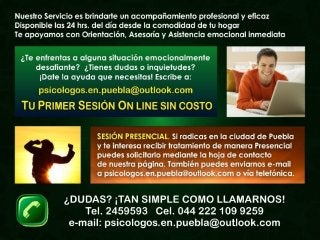 Psicólogos en Puebla - Psicoterapia On-line