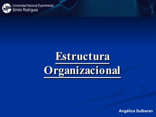 Estructura Organizacional Angélica Sulbaran 