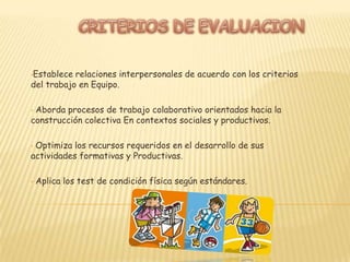  Optimiza los recursos requeridos en el desarrollo de sus     actividades formativas y Productivas.