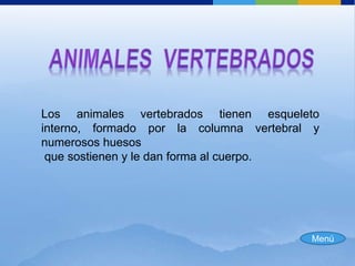 ANIMALES VERTEBRADOS | PPTX