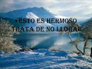 ESTO ES HERMOSO TRATA DE NO LLORAR.