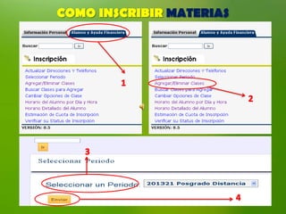 COMO INSCRIBIR MATERIAS
 