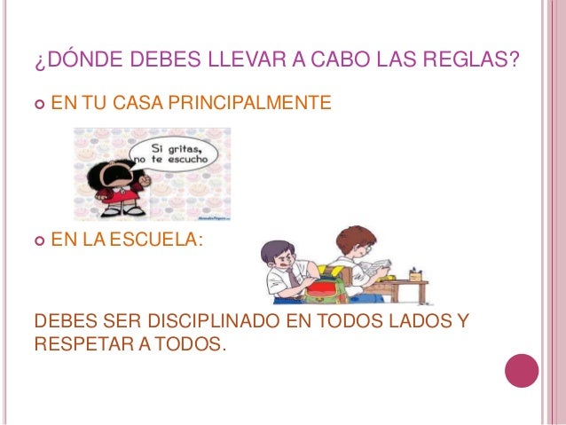 Reglas para la convivencia armònica