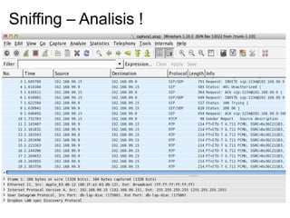 Sniffing – Analisis !
 
