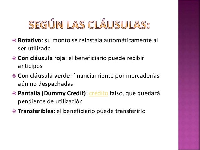 Cartas a credito Cartas a credito