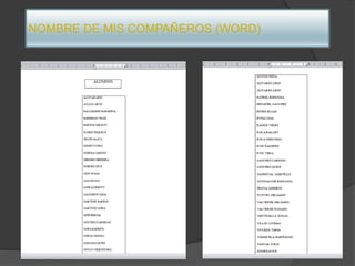NOMBRE DE MIS COMPAÑEROS (WORD)