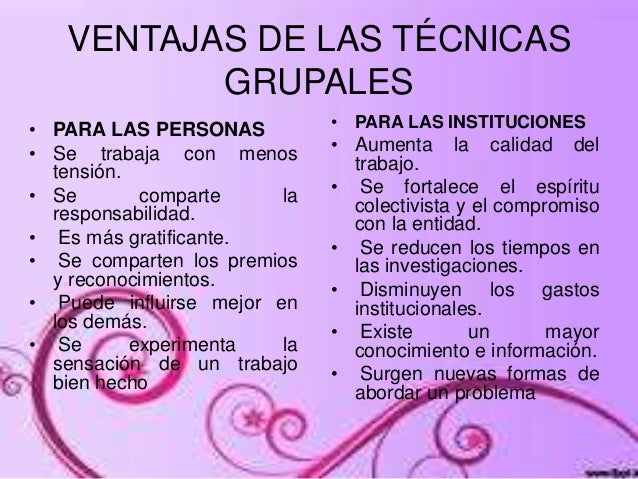 Técnicas Grupales