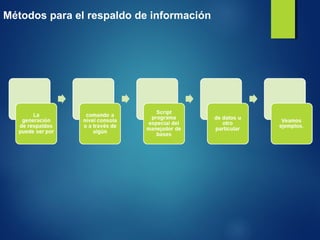 Métodos para el respaldo de información