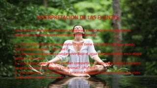 INTERPRETACION DE LAS FUENTES.
Los alumnos reunidos en equipos analizaran y responderan las siguientes
preguntas, posteriormente comentaran en plenaria.

1.- ¿Por el tipo del sistema respiratorio que tiene el hombre será que pueda
respirar bajo el agua? ¿Por qué?
2.- ¿Sera que los batracios puedan vivir bajo el agua definitivamente en la etapa
adulta? ¿Por qué?
3.- ¿consideran ustedes, que puedan compartir una habitación cerrada durante
un periodo largo una planta y un animal? ¿Por qué?
4.- ¿La respiración se considera un proceso fisiológico natural en los seres vivos
o una enfermedad? ¿Por qué?

 