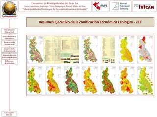 Resumen Ejecutivo de la Zonificación Económica Ecológica - ZEE
 