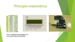 Principio matemático
http://todoelectrodo.blogspot.co
m.co/2013/02/lcd-16x2.html
 