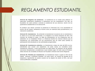 REGLAMENTO ESTUDIANTIL
 