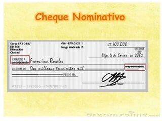 Cheque Nominativo
 
