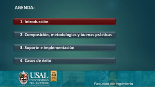 30/10/2020 BI & AI 3J. Agustín Martínez – Sergio Salimbeni
AGENDA:
1. Introducción
2. Composición, metodologías y buenas prácticas
3. Soporte e implementación
4. Casos de éxito
 