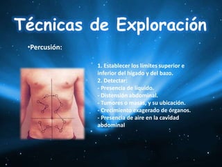Exploracion fisica de abdomen parte 1 | PPTX