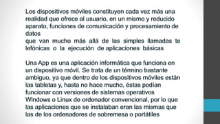 Diapositivas aplicaciones moviles
