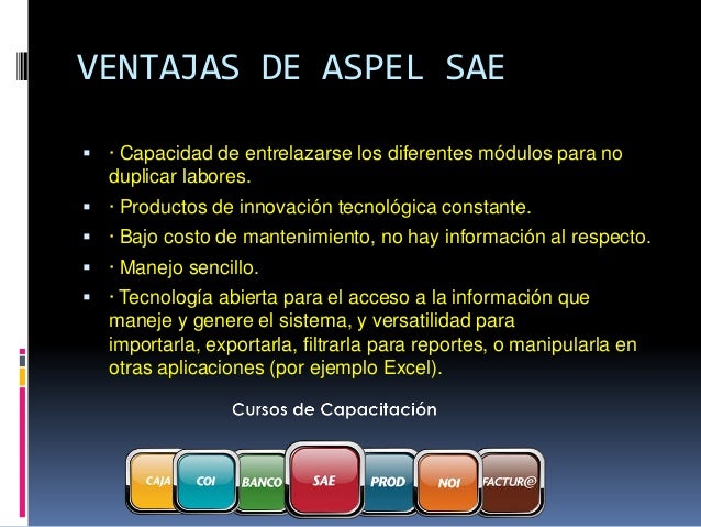 Diapositivas aspel sae