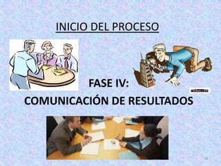 INICIO DEL PROCESO



         FASE IV:
COMUNICACIÓN DE RESULTADOS



                             38
 