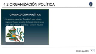 4.2 ORGANIZACIÓN POLÍTICA
ORGANIZACION
 