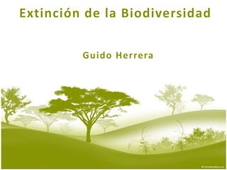 Extinción de la Biodiversidad  Guido Herrera 