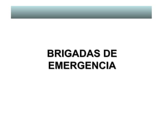 BRIGADAS DE
EMERGENCIA
 