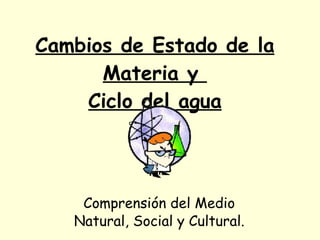 Cambios de Estado de la Materia y  Ciclo del agua Comprensión del Medio Natural, Social y Cultural. 