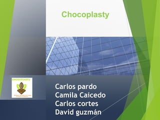 Carlos pardo
Camila Caicedo
Carlos cortes
David guzmán
Logo
Chocoplasty
 