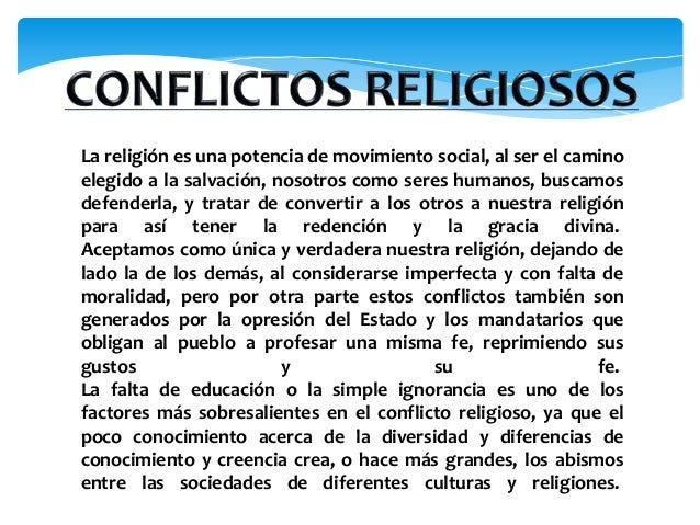 CONFLICTOS ETNICOS Y RELIGIOSOS