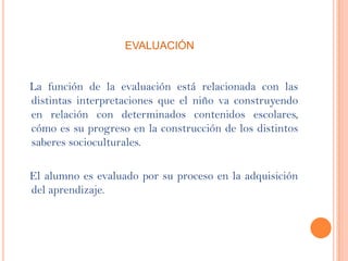 Las habilidades, estrategias y capacidades cognitivas que manifiestan en el lenguaje oral y escrito.Concepción del alumnoEl alumnos es constructor activo de su propio conocimiento y reconstructor de los contenidos escolares.