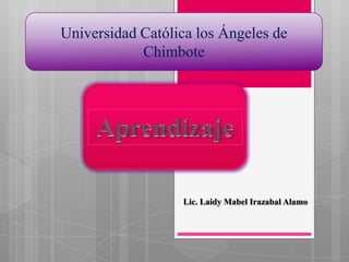 Universidad Católica los Ángeles de
            Chimbote




                  Lic. Laidy Mabel Irazabal Alamo
 