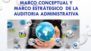 MARCO CONCEPTUAL Y
MARCO ESTRÁTEGICO DE LA
AUDITORIA ADMINISTRATIVA
 