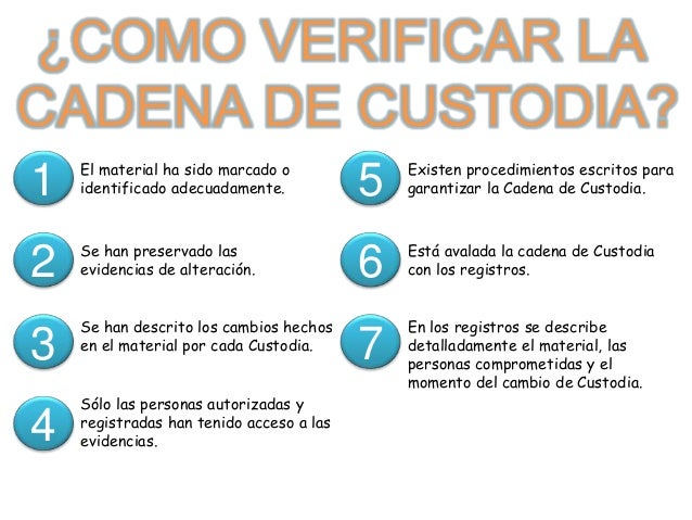 Fundamento Legal de la Cadena de Custodia