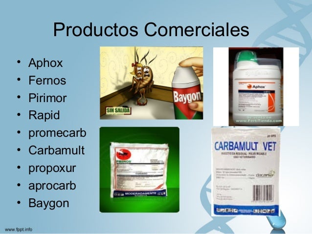 Resultado de imagen para productos que tienen carbamatos