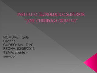 Diapositivas de cliente servidor Karla Cadena