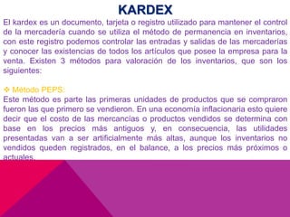 Libro de Inventarios y Balances - Kárdex | PPTX