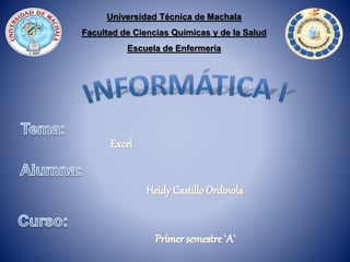 Universidad Técnica de Machala
Facultad de Ciencias Químicas y de la Salud
Escuela de Enfermería
 
