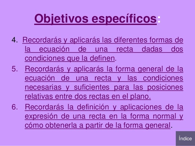 Diapositivas De Geometria Analitica Ecuacion De La Recta