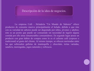  comenzar con la elaboración de los helados, haciendo un inca pies en aquellos que son afrodisíacos.
