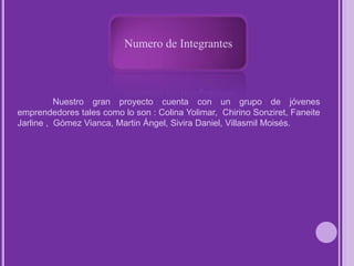 Encontrar un lugar céntrico y apropiado para el acomodamiento de los equipos necesarios para la heladería .