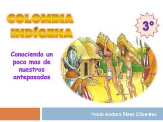 Colombia  indígena  3° Conociendo un poco mas de  nuestros antepasados  Paola Andrea Pérez Cifuentes  
