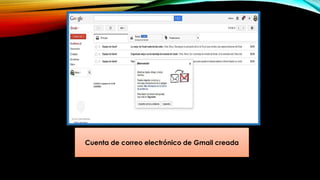 Cuenta de correo electrónico de Gmail creada
 