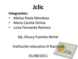JClic Player sin soporte de informes: aplicación para abrir y  realizar los proyectos de actividades. Este programa no almacena los resultados en la base de datos.(crear, guardar y probar temporalmente)