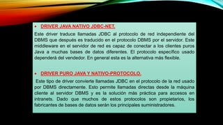 Diapositivas de jdbc | PPTX
