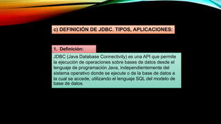 Diapositivas de jdbc | PPTX