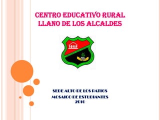 CENTRO EDUCATIVO RURALLLANO DE LOS ALCALDESSEDE ALTO DE LOS PATIOS MOSAICO DE ESTUDIANTES 2010