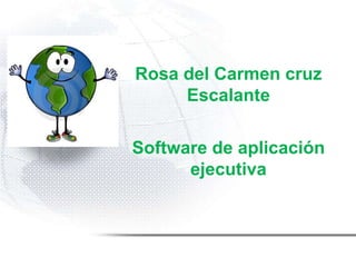 Rosa del Carmen cruz
Escalante
Software de aplicación
ejecutiva
 