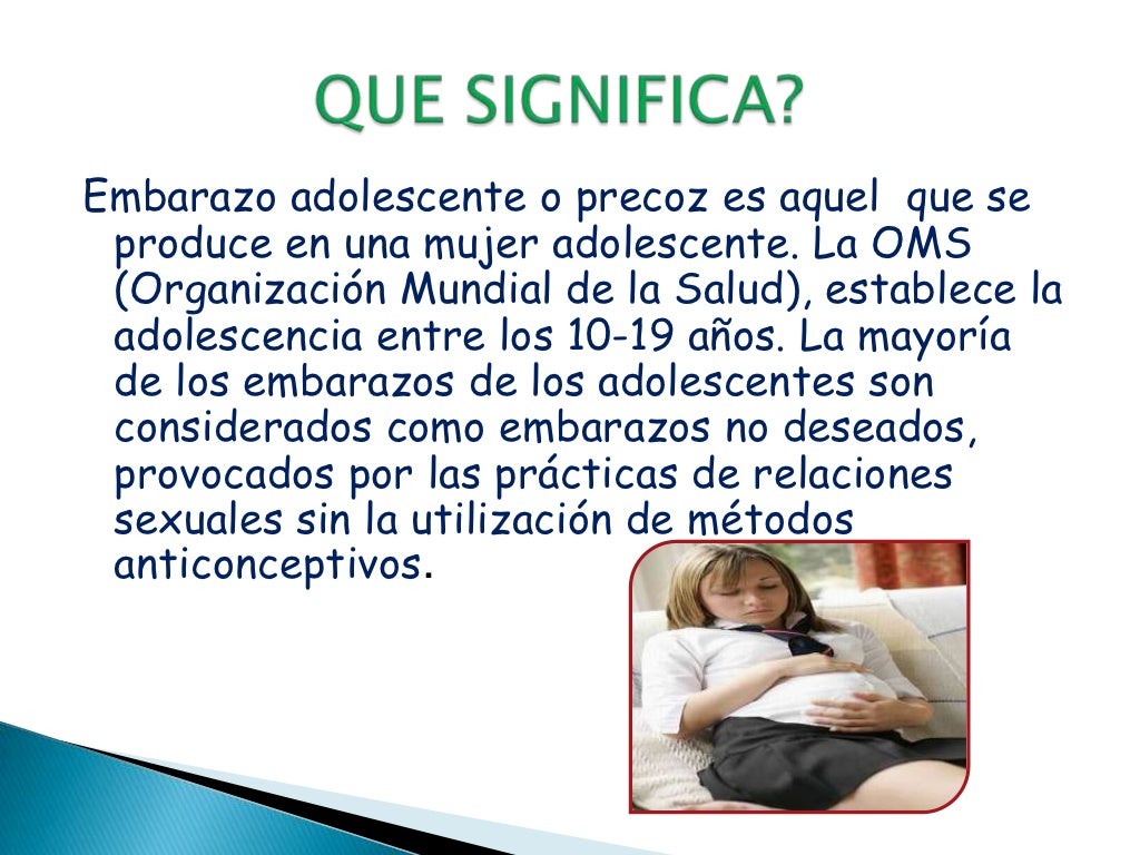 Diapositivas del embarazo precoz en adolescentes