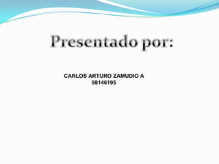 CARLOS ARTURO ZAMUDIO A
98146195
 