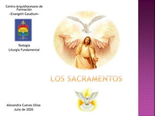 Centro Arquidiocesano de
Formación
«Evangelii Gaudium»
Teología
Liturgia Fundamental
Alexandra Cuevas Ulloa
Julio de 2020
 